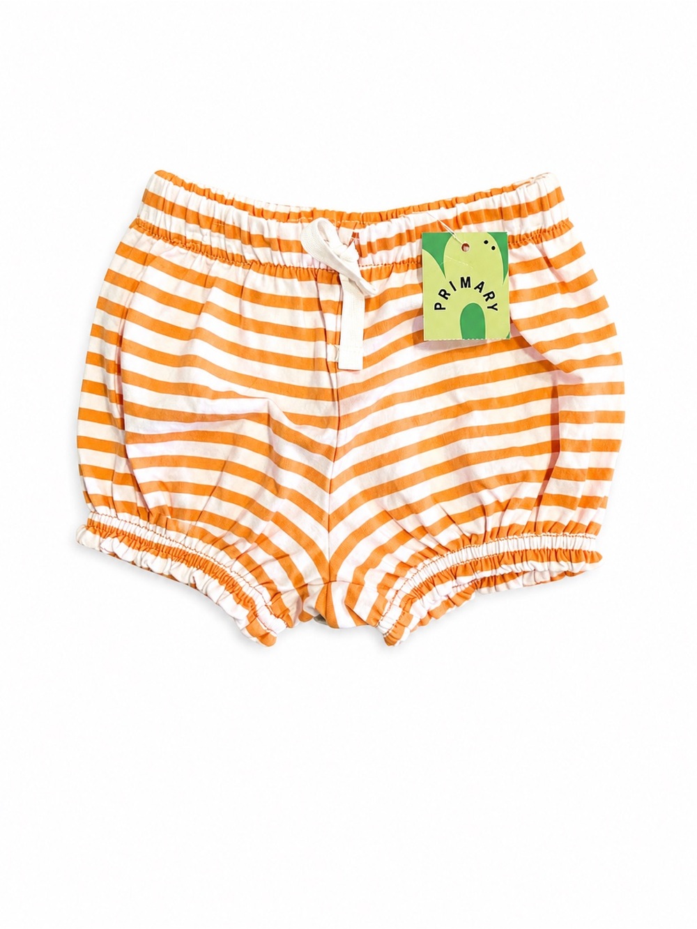Primary Baby Orange Stripe Bloomer Shorts 3-6M NWT 100% Cotton